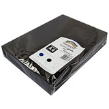 RAINBOW BACK BINDING BOARD LEATHER GRAIN 350GSM 100 SHEETS BLACK