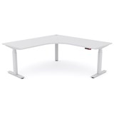 OLG AGILE ELECTRIC TRIPLE 3 COLUMN WORKSTATION LH 1800 X 1800 X 750MM WHITE FRAME WHITE TOP