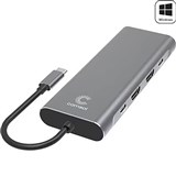 COMSOL USBC TO DUAL HDMI MULTIPORT ADAPTOR 4K GREY