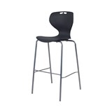 SYLEX ROSWELL 4 LEG STOOL 650MM CHARCOAL SEAT BLACK FRAME