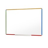 VISTA MAGNETIC WHITEBOARD 900 X 600MM MULTI COLOUR FRAME