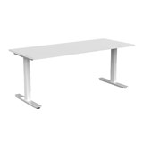 OLG AGILE FIXED HEIGHT INDIVIDUAL DESK WORKSTATION WHITE FRAME 1800MM X 750MM WHITE TOP