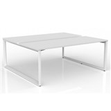 OLG ANVIL 2PERSON DSD WORKSTATION WHITE FRAME 1800 X 750MM WHITE