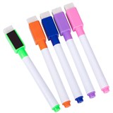 CREATIVE KIDS WRITE N WIPE MARKERS WITH ERASER TIP ASSORTED COLOURS PACK 5
