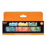 SENSORY SPROUTS GALAXY GLITTER BALLS IN AN ORANGE BOX ASSORTED SET 3
