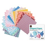 EDUCATIONAL COLOURS ORIGAMI PAPER DOUBLE SIDED PATTERN PACK 200