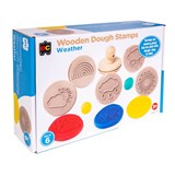 EDUCATIONAL COLOURS WOODEN DOUGH STAMPS WEATHER