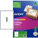AVERY 959014 PREMIUM SHIPPING LABELS WITH AVERYECO 1UP WHITE 100 SHEETS