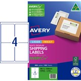 AVERY 959020 PREMIUM SHIPPING LABELS WITH AVERYECO 4UP WHITE 100 SHEETS