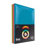 OPTIX PAPER 80GSM A4 ASSORTED BRIGHTS COLOURS PACK 500