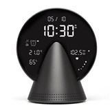 LEXON CONIC RADIO ALARM CLOCK WITH FM  BUILTIN BLUETOOTH SPEAKER GREY