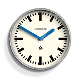NEWGATE LUGGAGE WALL CLOCK GALVANISED BLUE HANDS