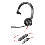 HP POLY BLACKWIRE 3310 MONAURAL MS TEAMS CERTIFIED USBC HEADSET  USBCA ADAPTER BLACK