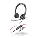 HP POLY BLACKWIRE 3325 STEREO MS TEAMS CERTIFIED USBC H EADSET 35MM PLUG USBCA BLACK