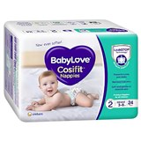 BABYLOVE COSIFIT CONVENIENCE NAPPIES INFANT PACK 24