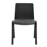 RAPIDLINE ACADEMY STACKING CHAIR WITH UPHOLSTERED SEAT PAD