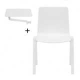 RAPIDLINE ACADEMY CHAIR AND TABLET ARM 610 X 530 X 800MM WHITE
