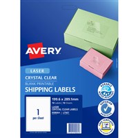 Laser Quick Peel Clear Labels